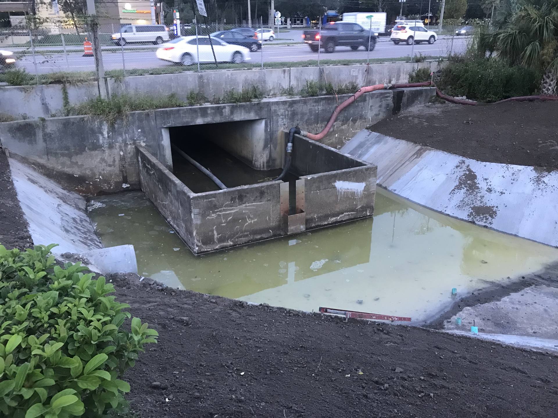 Concrete drainage work