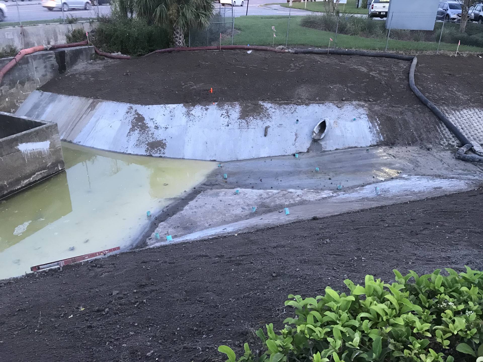 Concrete channel work