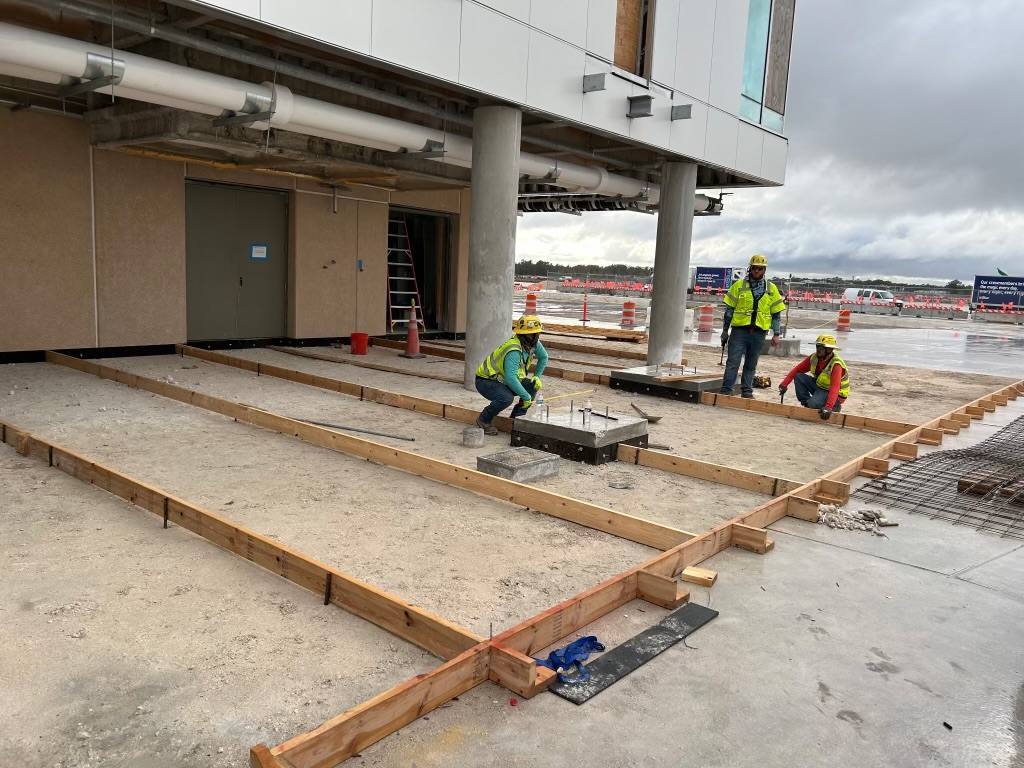 Large commercial flatwork pour